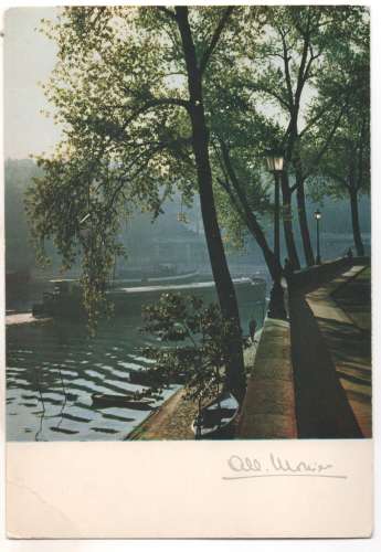 cpm Albert Monier  La Seine au Quai d'Anjou