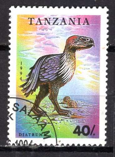 TANZANIE 1994 LES ANIMAUX PREHISTORIQUES OBLITERE