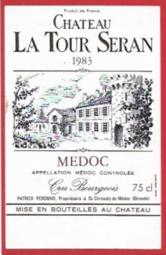 Etiquette - vin de la région de Bordeaux