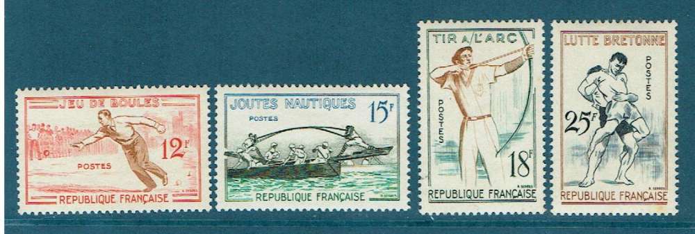 FRANCE 1958 - YT 1161 1162 1163 1164 ** MNH.