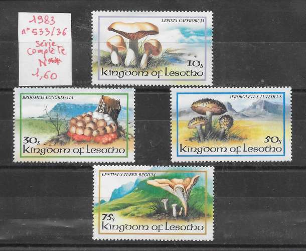 champignon - Lesotho n°533 à/to 536 1983 **