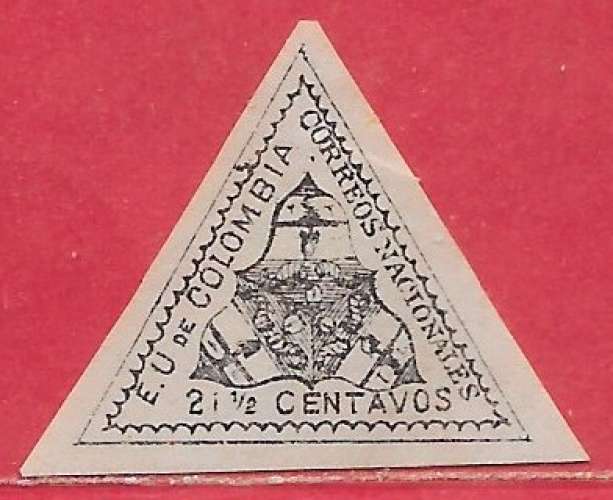 Colombie taxe n°1 2,5c noir et lilas 1865 (*)