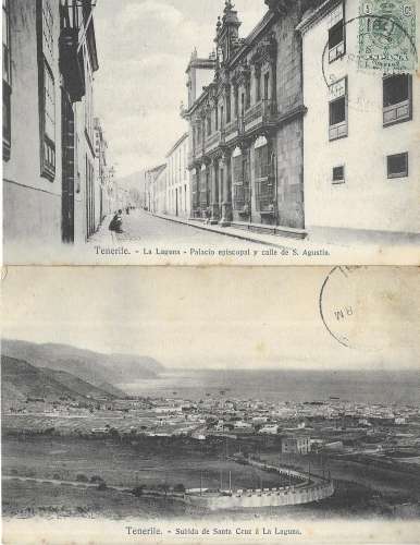 LOT de 2 CPA TENERIFE: la Laguna