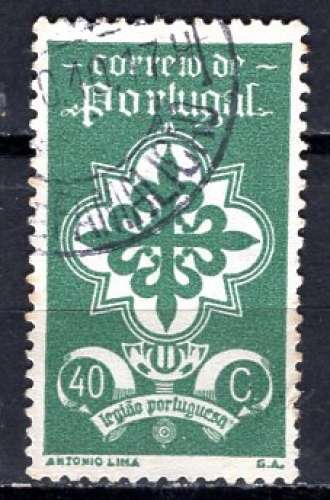 PORTUGAL 1940 TIMBRE DE LA LEGION PORTUGAISE 40 CT VERT FONCE  OBLITERE    