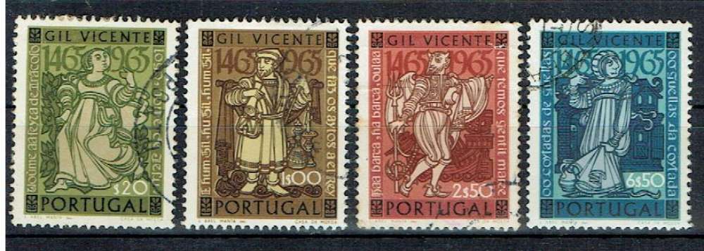 PORTUGAL 1965 - YT 977 978 979 980 OBLITÉRÉS.