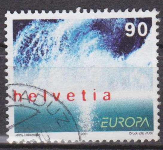 Suisse 2001 YT 1682 Obl Europa Eau richesse naturelle