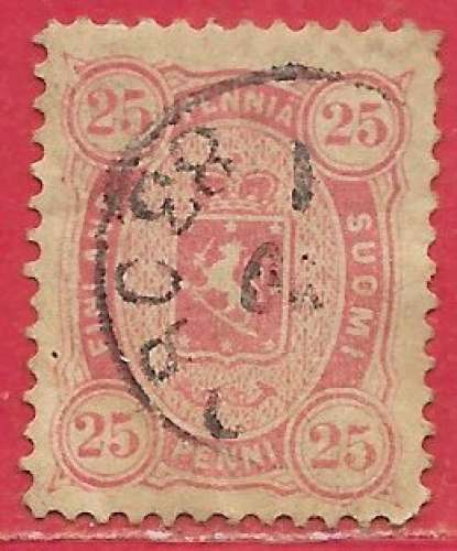 Finlande n°17 25p rose (dentelé 12,5) 1875-81 o