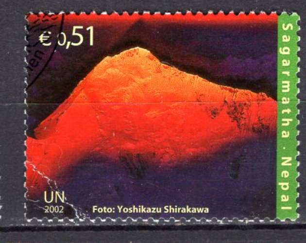 NATIONS UNIES VIENNE 2002  LA SAGARMATHA  MONT EVREST OBLITERE