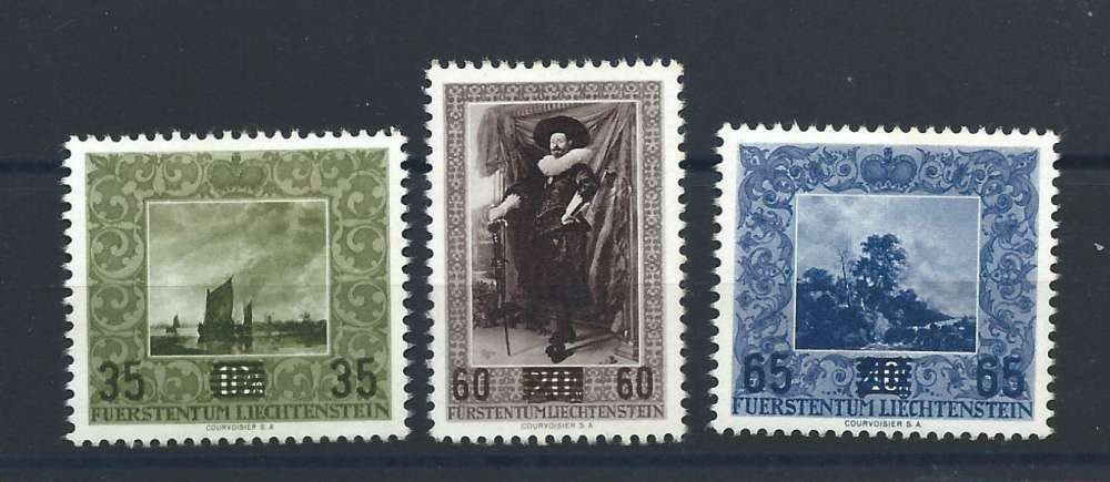 Liechtenstein N°288/90** (MNH) 1954 - Timbre 1951 surchargé