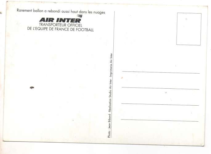 Cpm Air Inter Transporte L'Equipe de France de Football