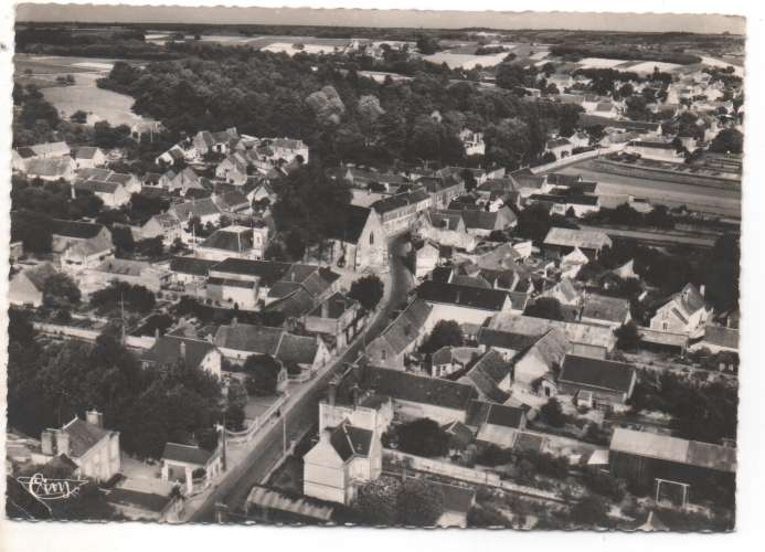 cpsm 41 Villiers-sur-Loir Vue générale aérienne