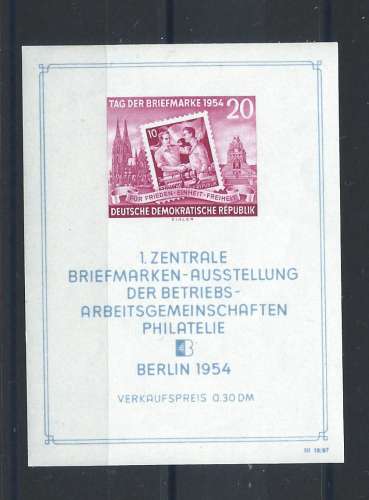 Allemagne RDA Bloc N°4** (MNH) 1954 - Journée du timbre