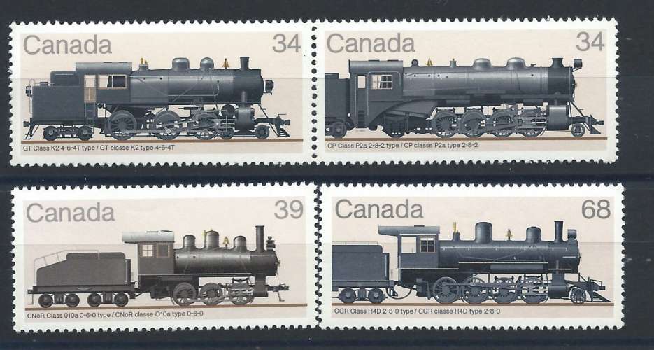 Canada N°940/43** (MNH) 1985 - Locomotives