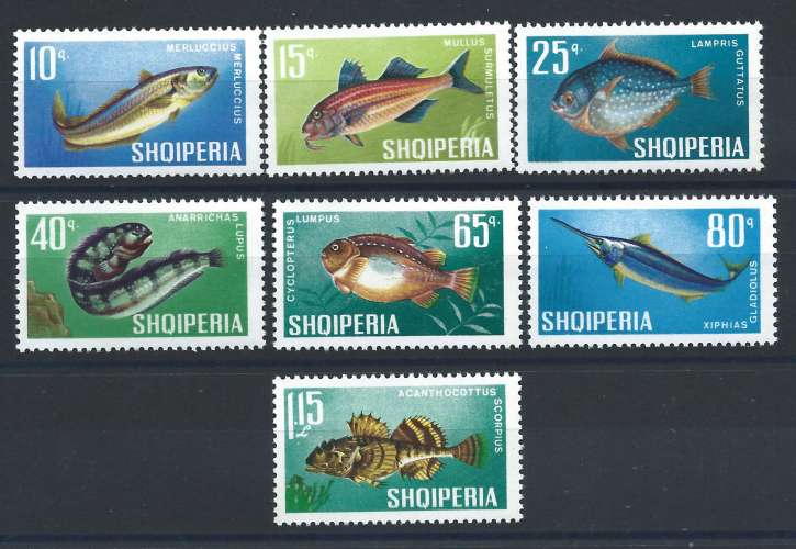 Albanie N°955/61** (MNH) 1967 - Poissons divers