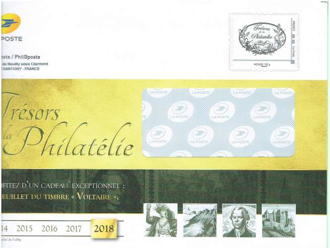 FRANCE 2018 - ENTIER POSTAL MTAM MONDE 100g NEUF.