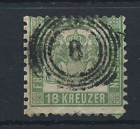 Allemagne - Bade N°20 Obl (FU) 1862/64 - Armoiries