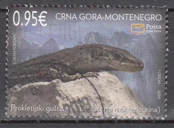 Monténégro 2019  0,95  lézard  oblitéré  