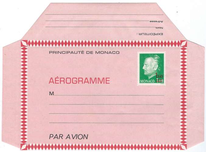 Monaco - 1976 - Y & T n° 502 Aérogramme - MNH