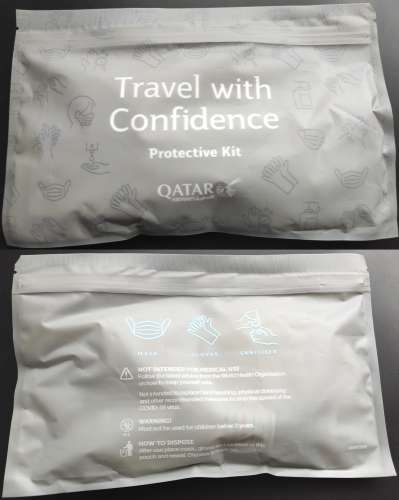 Qatar Airways Pochette Traveller Kit Hygiène Protective Kit