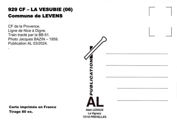 *AL CF 929 à 943 - Série de 15 cartes postales des Chemins de Fer Secondaires en France