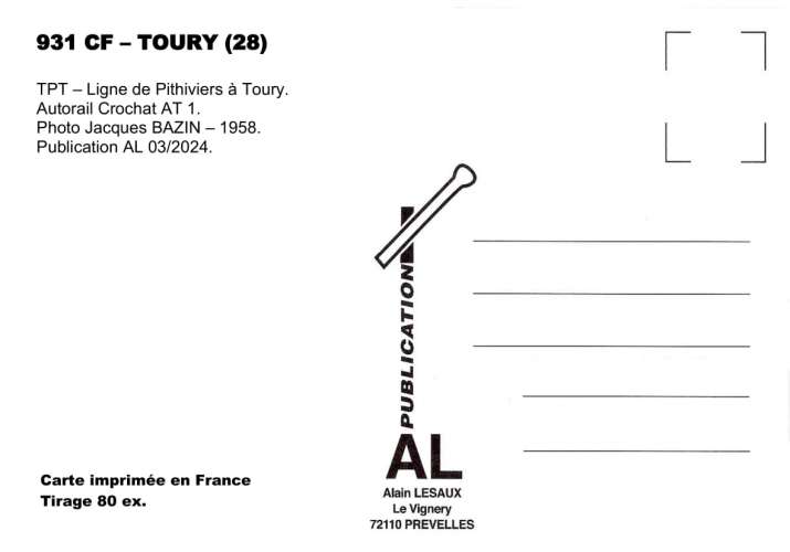 *AL CF 929 à 943 - Série de 15 cartes postales des Chemins de Fer Secondaires en France