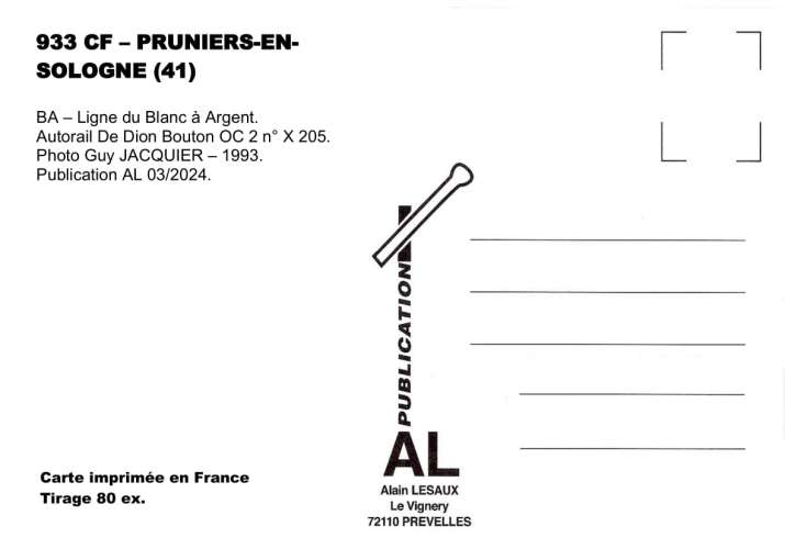 *AL CF 929 à 943 - Série de 15 cartes postales des Chemins de Fer Secondaires en France