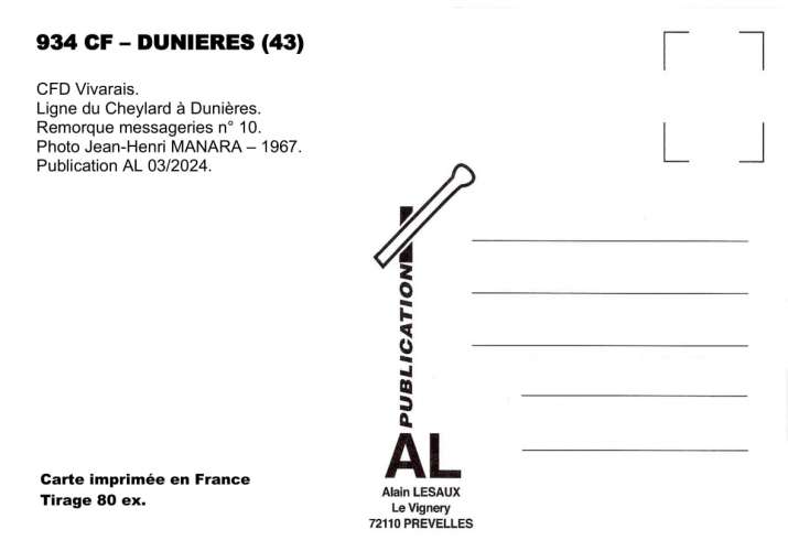 *AL CF 929 à 943 - Série de 15 cartes postales des Chemins de Fer Secondaires en France