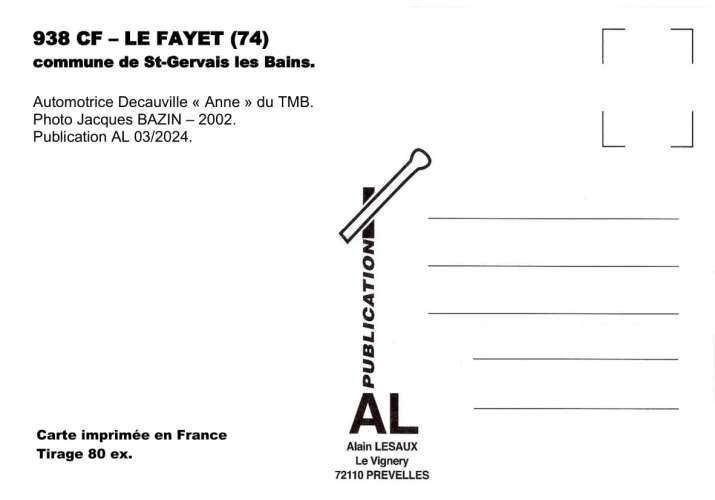 *AL CF 929 à 943 - Série de 15 cartes postales des Chemins de Fer Secondaires en France