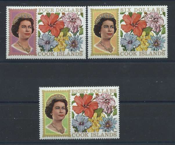 Cook N°269/71** (MNH) 1968 - Elizabeth II et Fleurs 