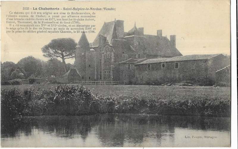 La CHABOTTERIE - Saint Sulpice le VERDON : château - lib Poupin 3133 (écrite par O; Brasile)