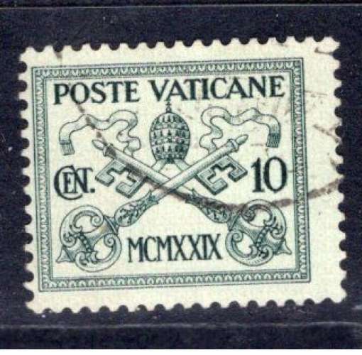 Vatican (1929) série provisoire - 10 centesimi Ø