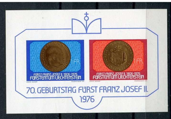  Liechtenstein (1976) - 70ème anniversaire de Franz Josef II ** MNH