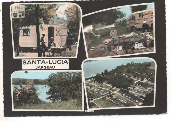 cpsm 45 Jargeau Camping de Santa-Lucia multivues