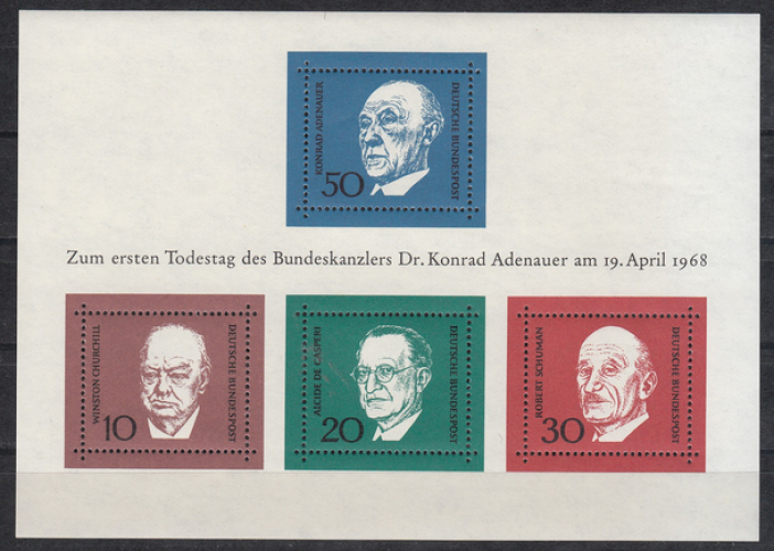 Allemagne fédérale (1968) - Konrad Adenauer ** MNH