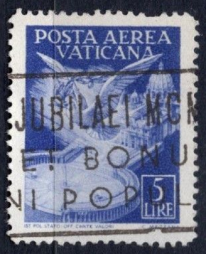 Vatican (1947) poste aérienne - 5 lire Ø