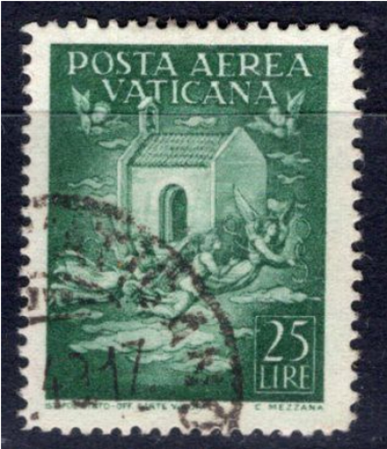 Vatican (1947) poste aérienne - 25 lire Ø