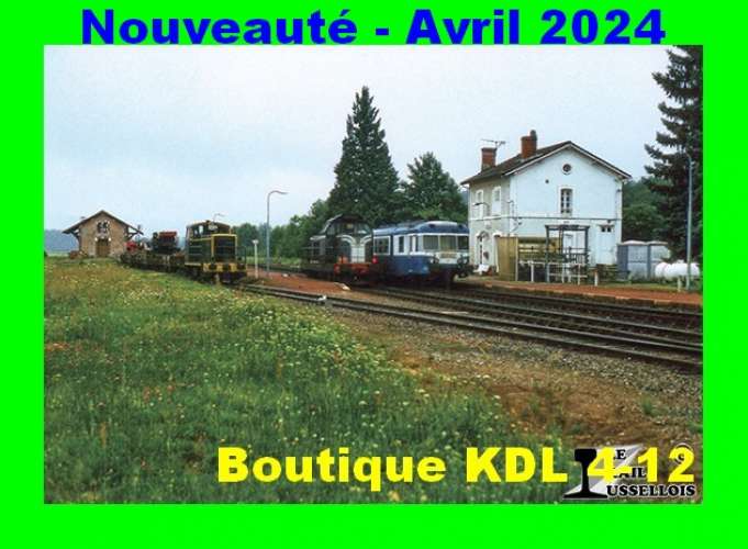 RU 2158 - TTX, loco Y 7400, loco BB 66000 et autorail X 2800 en gare - AIX-LA-MARSALOUSE - Corrèze