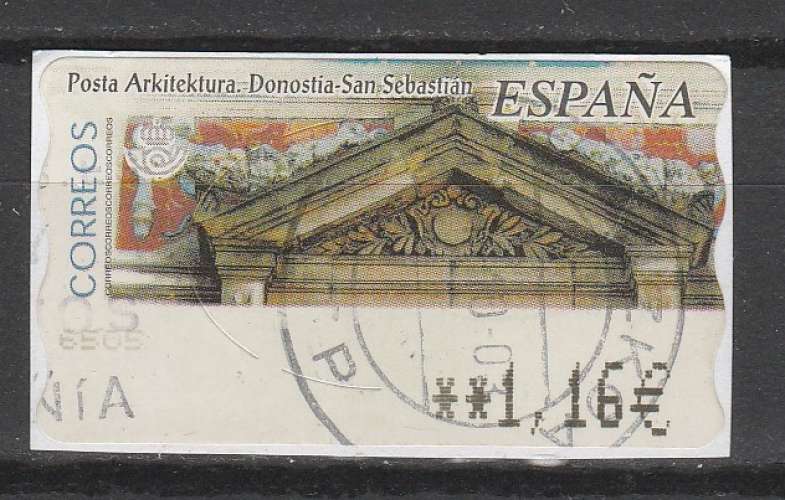 Espagne 2002 Timbre distributeurs sur fragment D 74