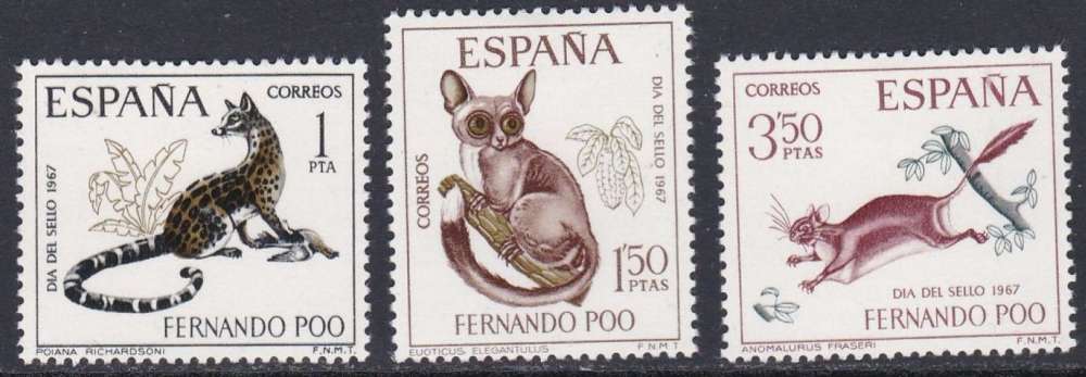 Espagne Fernando Poo 1967 251-53 * Faune