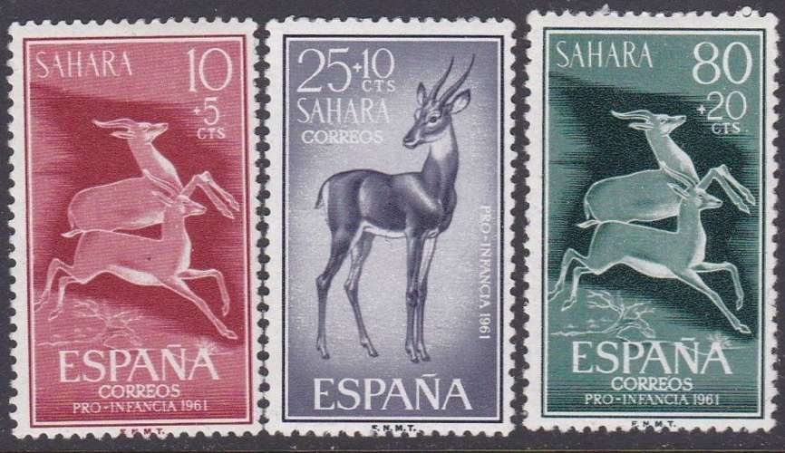 Espagne Sahara Espagnol 1961 176-78 * Faune Antilopes