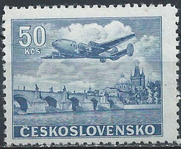 Tchécoslovaquie - 1946-47 - Y & T n° 27 Poste aérienne - MNH