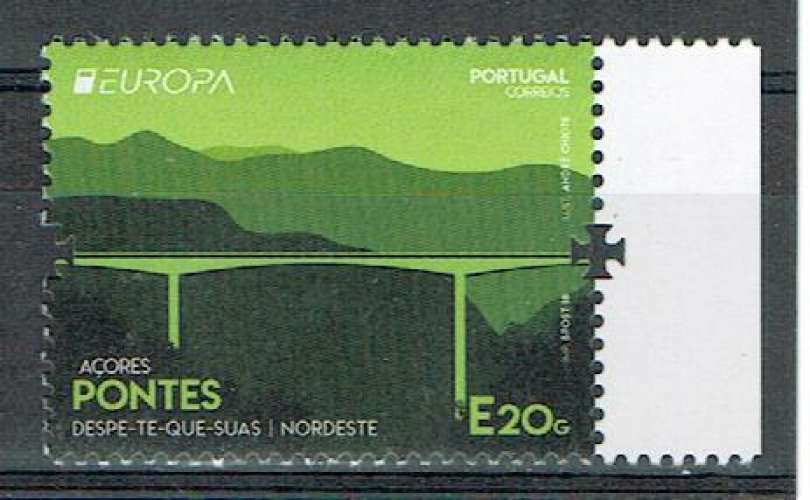 PORTUGAL AÇORES 2018 - YT 620 MUDIFIL 4974 MNH BORD DE FEUILLE.