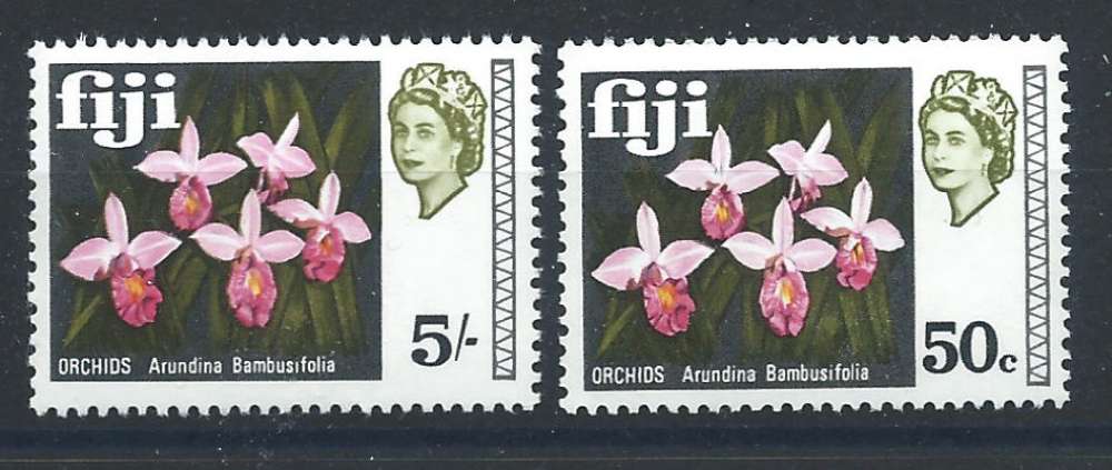 Fidji N°233 + 253** (MNH) 1968/69 - Fleurs 