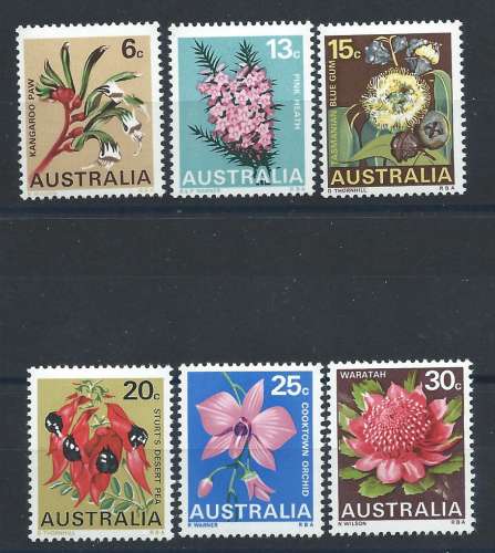 Australie N°367/72** (MNH) 1968 - Fleurs divers