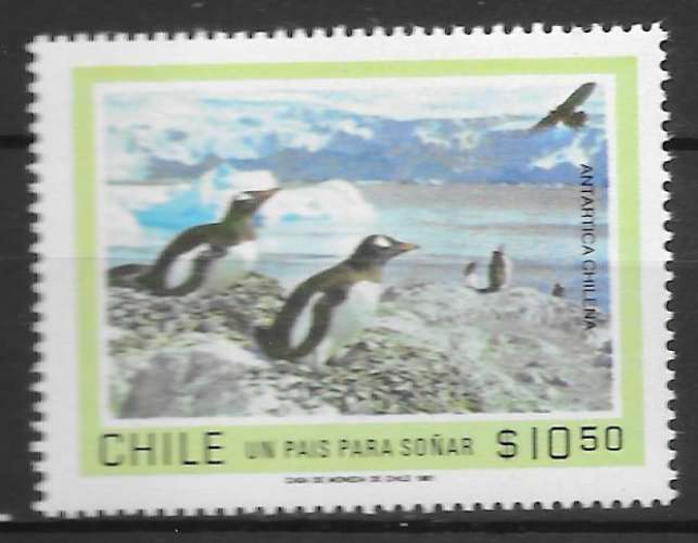 oiseau manchot - Chili n°561 10P50 1981 **