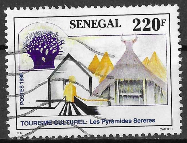 SENEGAL 1995 - YT1159 - Tourisme. Maison à toit pyramidale - oblitéré