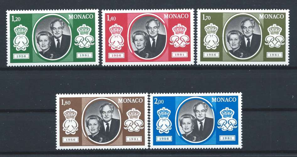 Monaco N°1265/69** (MNH) 1981 - Couple Princier