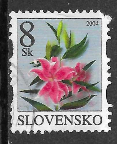 SLOVAQUIE 2004 - YT411 - Fleurs. Lis - oblitéré