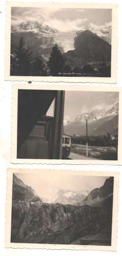 74  Mont-Blanc  3 photos d'amateur datée juin 1954