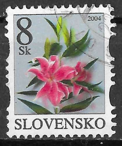 SLOVAQUIE 2004 - YT411 - Fleurs. Lis - oblitéré